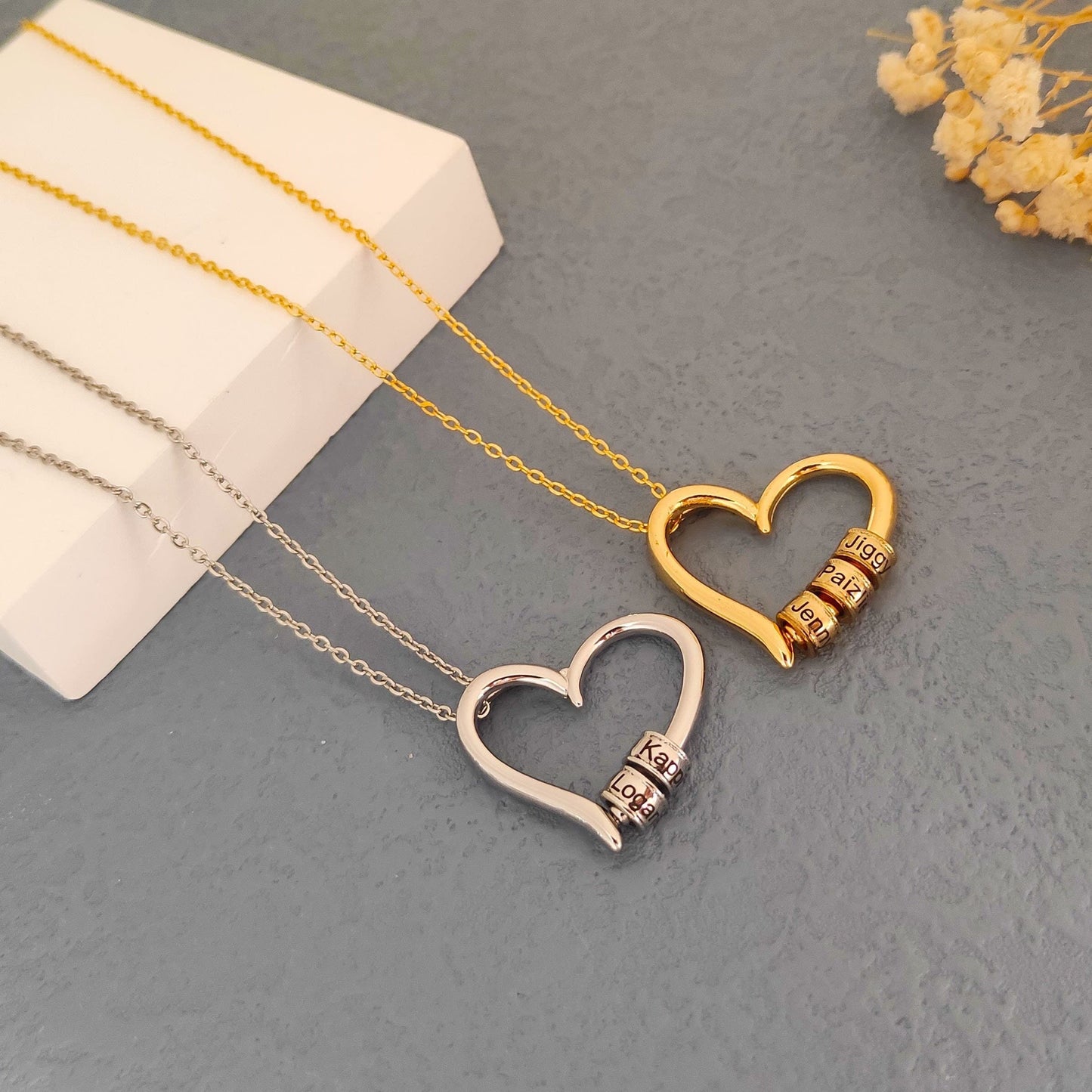 Family's Love Engraved Pendant with LED Gift Box