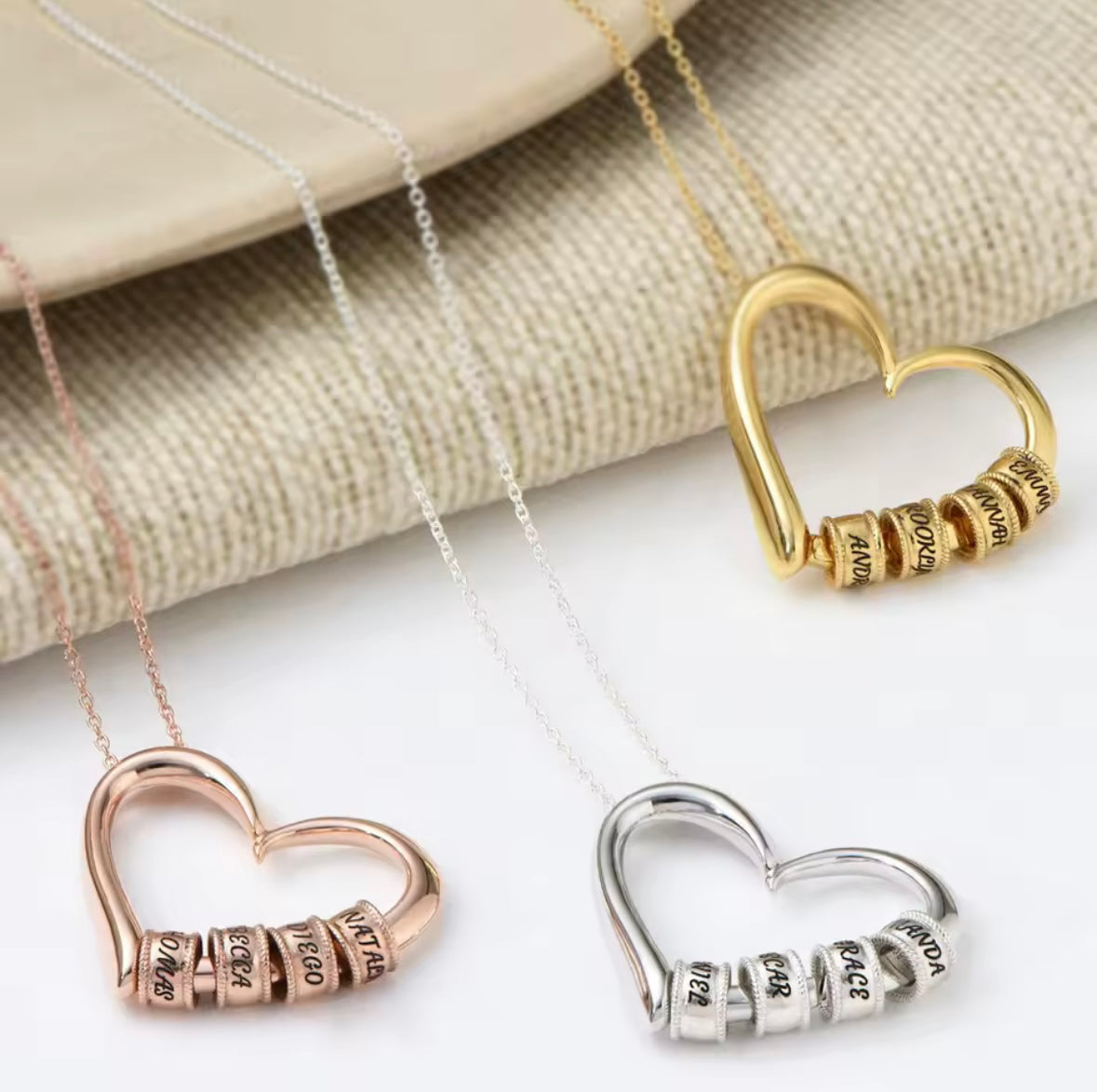 Family's Love Engraved Pendant with LED Gift Box